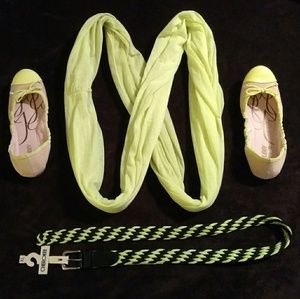 Bundle Ballet Slippers & Scarf & Belt